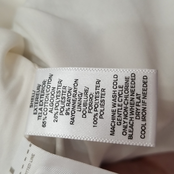 LOFT navy blue and white illusion skirt, size 2P - Picture 7 of 9